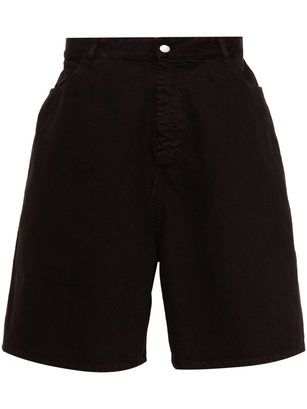 Studio Nicholson Reverse Denim Oversized Shorts In Black
