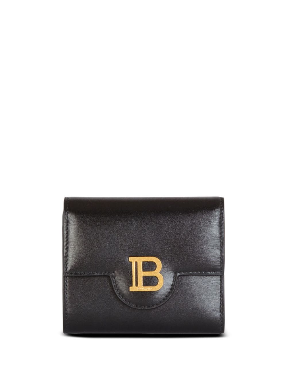 Balmain B-Buzz trifold leather wallet Zwart