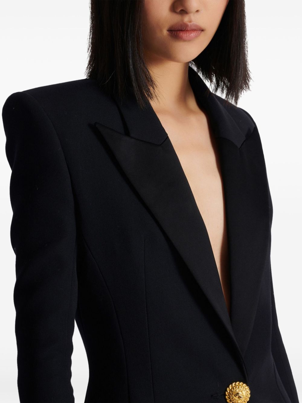 Affordable Balmain peak-lapel wool blazer Women