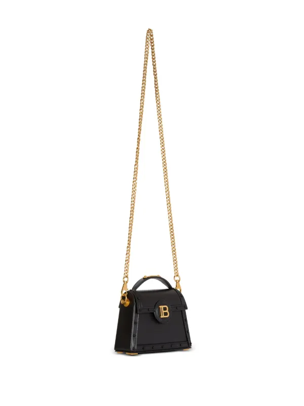 Balmain Small B-Buzz Dynasty Leather Shoulder Bag | Black Balmain Small B-Buzz Dynasty Leather Shoulder Bag | Black