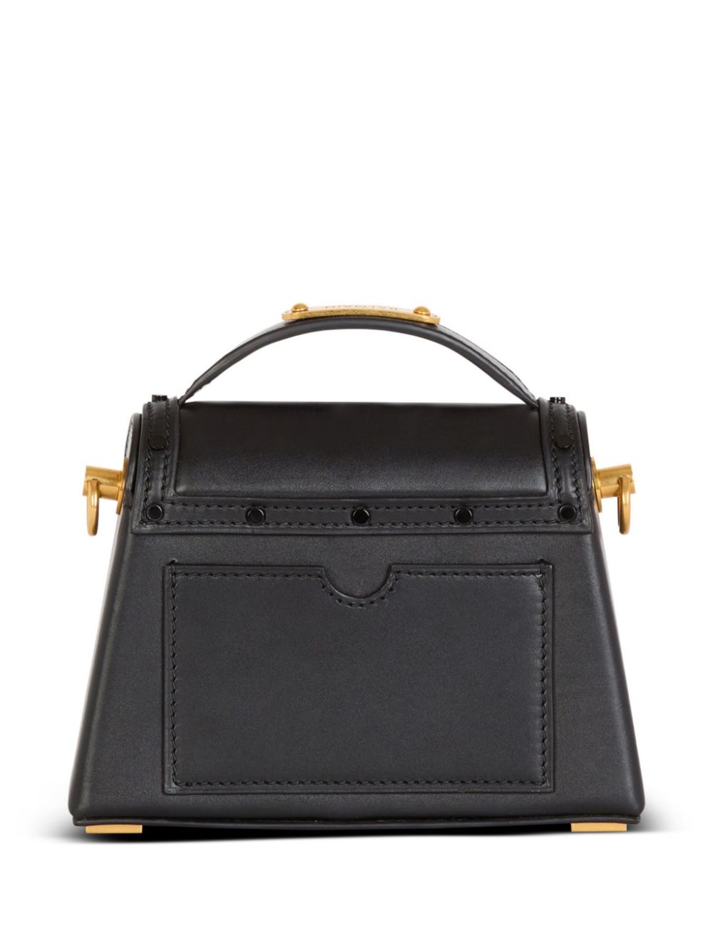 Shop Balmain Small B-buzz Dynasty Leather Shoulder Bag In Black