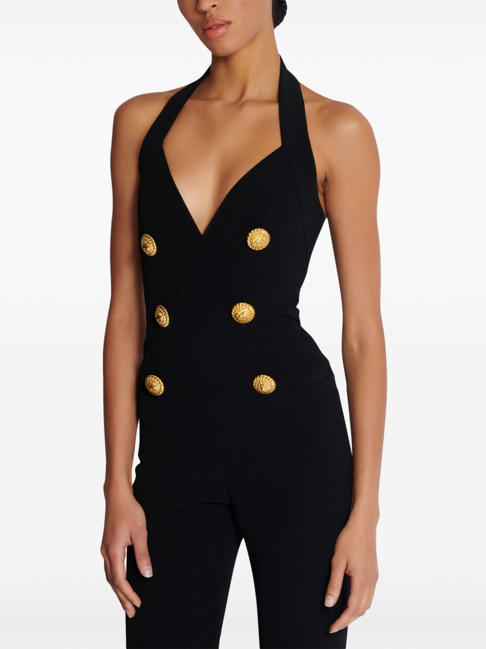 Balmain halterneck crepe jumpsuit Women