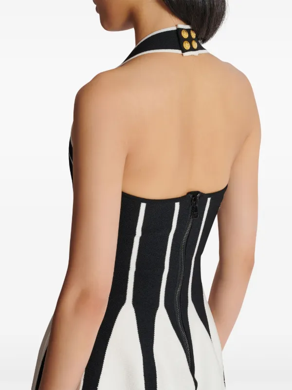【Balmain】 Embellishedホルターネックミニドレス Balmain ホルターネック ミニドレス | ブラック | FARFETCH JP