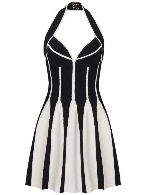 Balmain ホルターネック ミニドレス | ブラック | FARFETCH JP