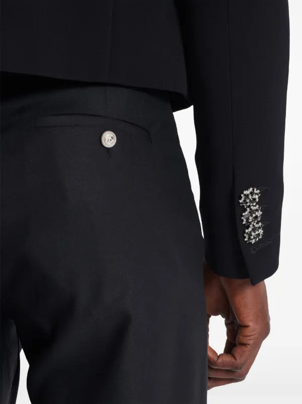 Balmain Palm tree-print Blazer | Black | FARFETCH