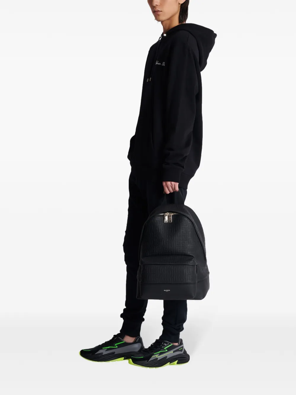 Balmain grained-effect leather backpack | Image 2
