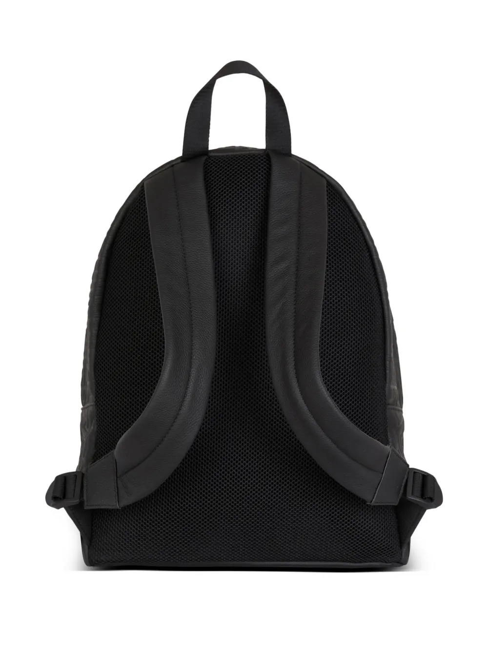 grained effect leather backpack