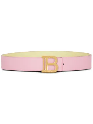 【Balmain】 B-Beltレザーベルト Balmain B Logo Calfskin Buckle Belt | Neiman Marcus