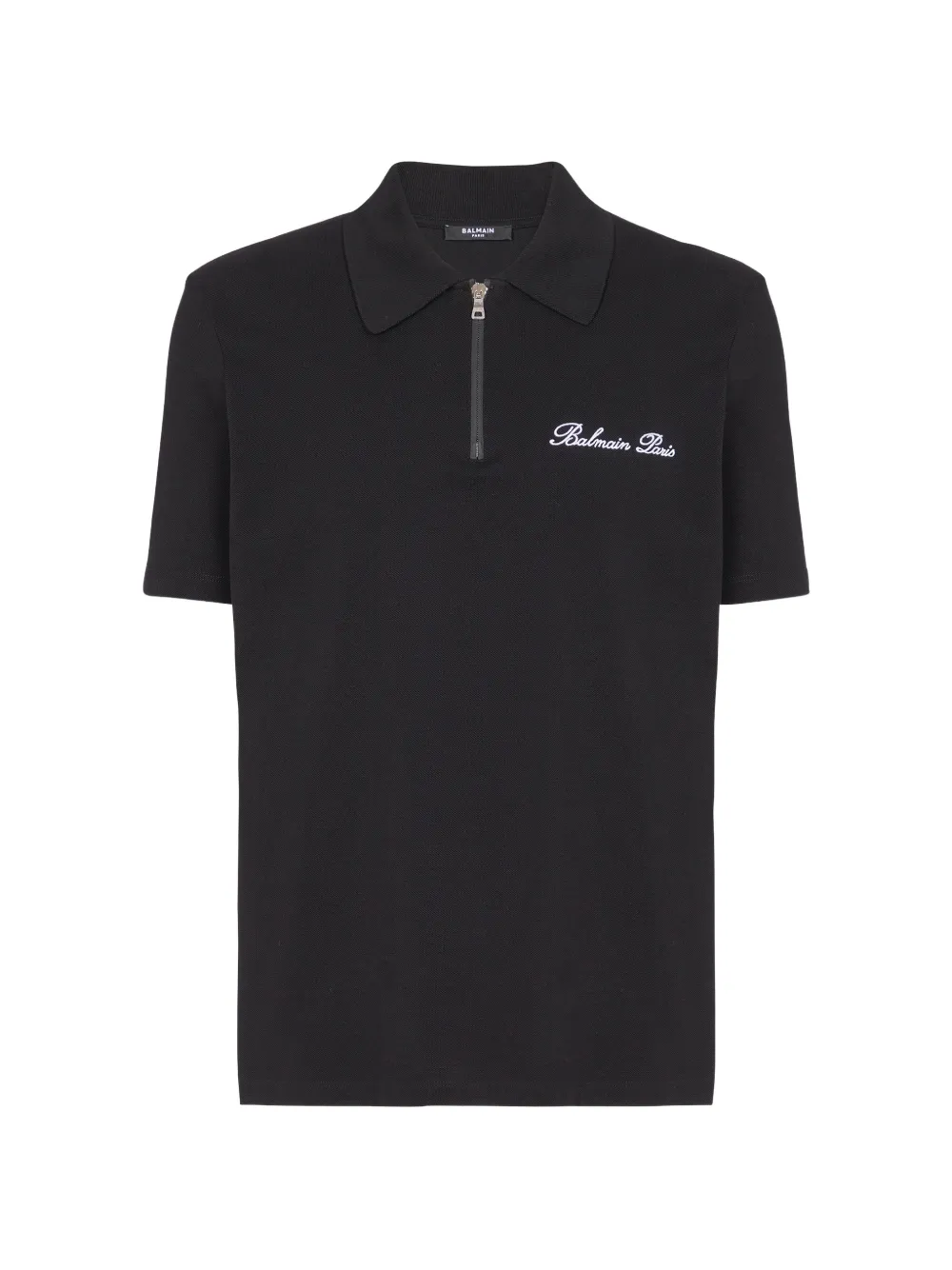 Balmain Poloshirt met geborduurd logo Zwart