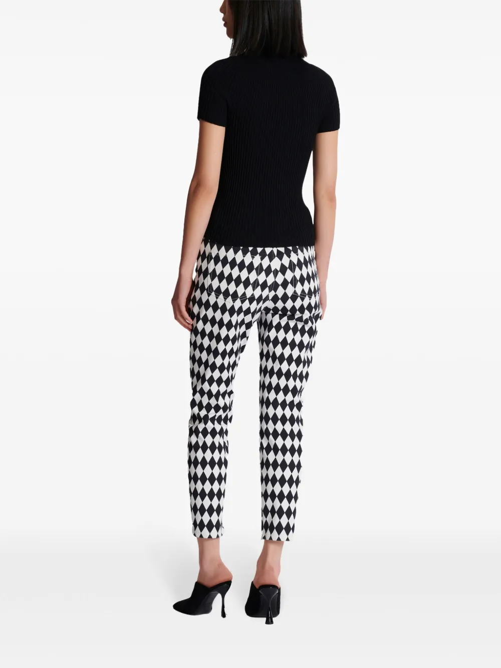 Balmain Top met logoplakkaat Zwart