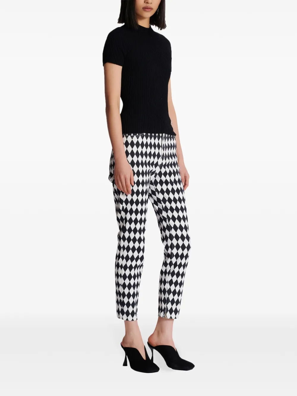 Balmain Top met logoplakkaat Zwart