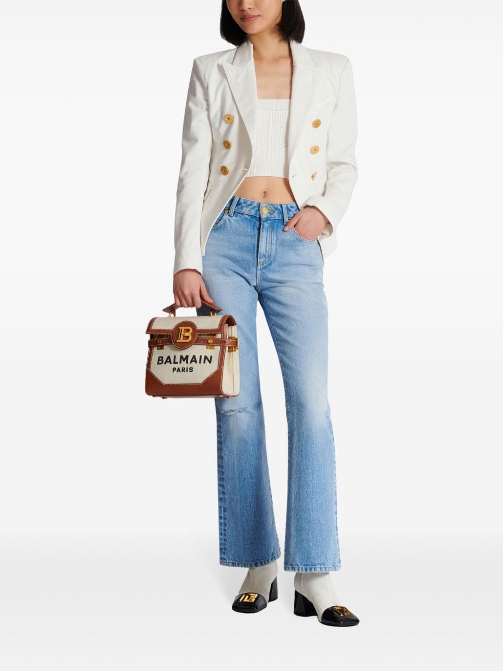 Balmain Cropped top - Wit