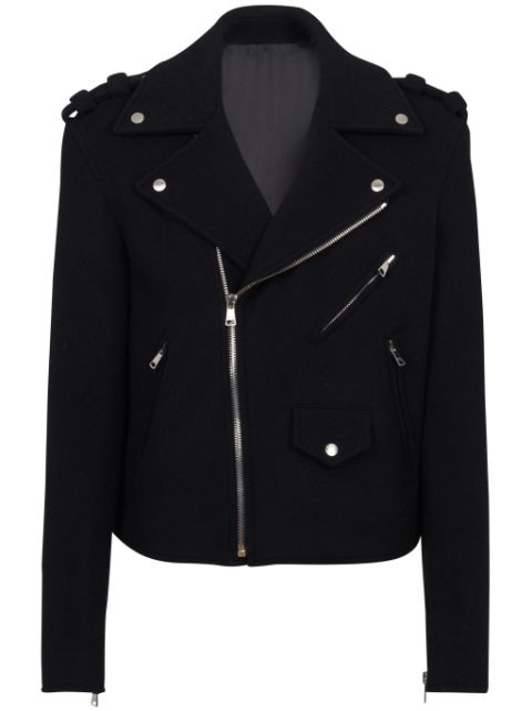 Balmain brushed biker jacket Men