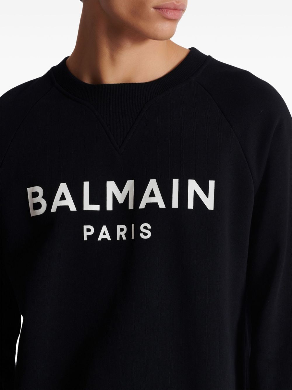 Balmain Balmain Paris logo-print cotton sweatshirt Men