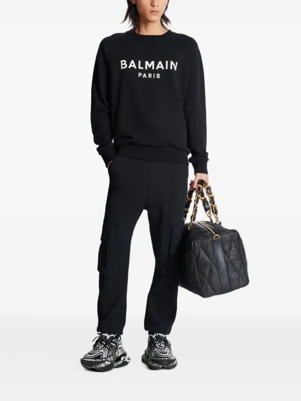 BALMAIN スウェット Lサイズ ブラック Balmain logo-print Sweatshirt | Black | FARFETCH