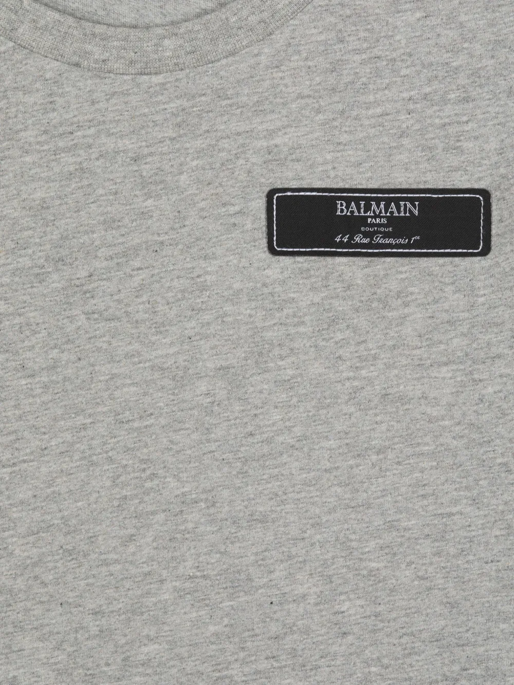 Balmain Logo-appliqué T-shirt In Grey