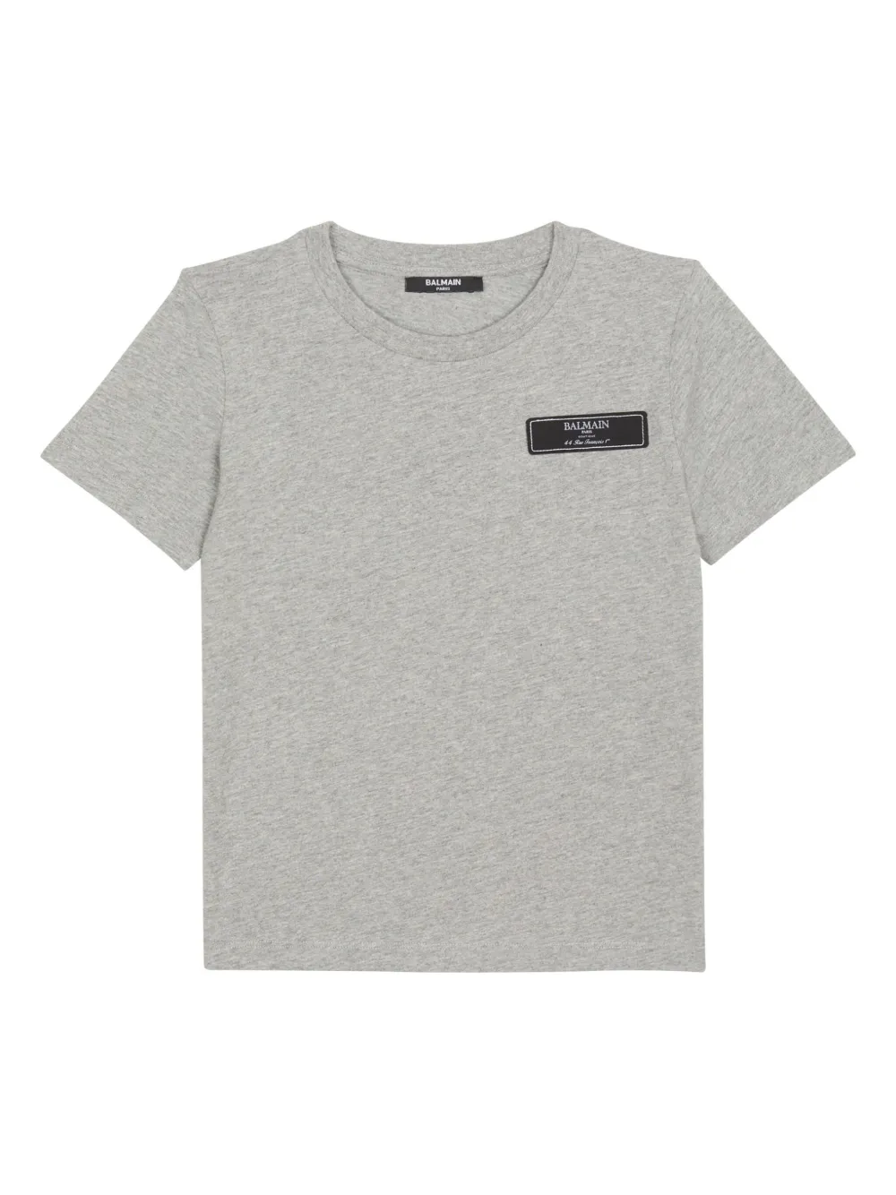 Balmain Kids' Logo-appliqué T-shirt In Grey