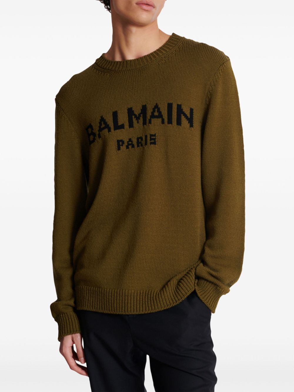 Affordable Balmain Balmain Paris intarsia-knit jumper Men