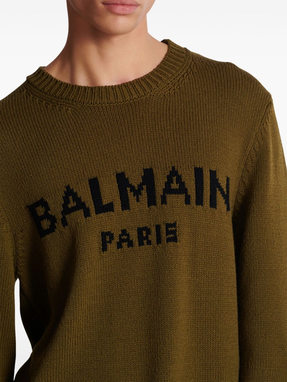 Affordable Balmain Balmain Paris intarsia-knit jumper Men