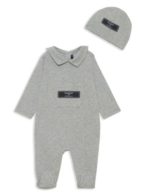 Balmain Kids logo-tag cotton pyjamas