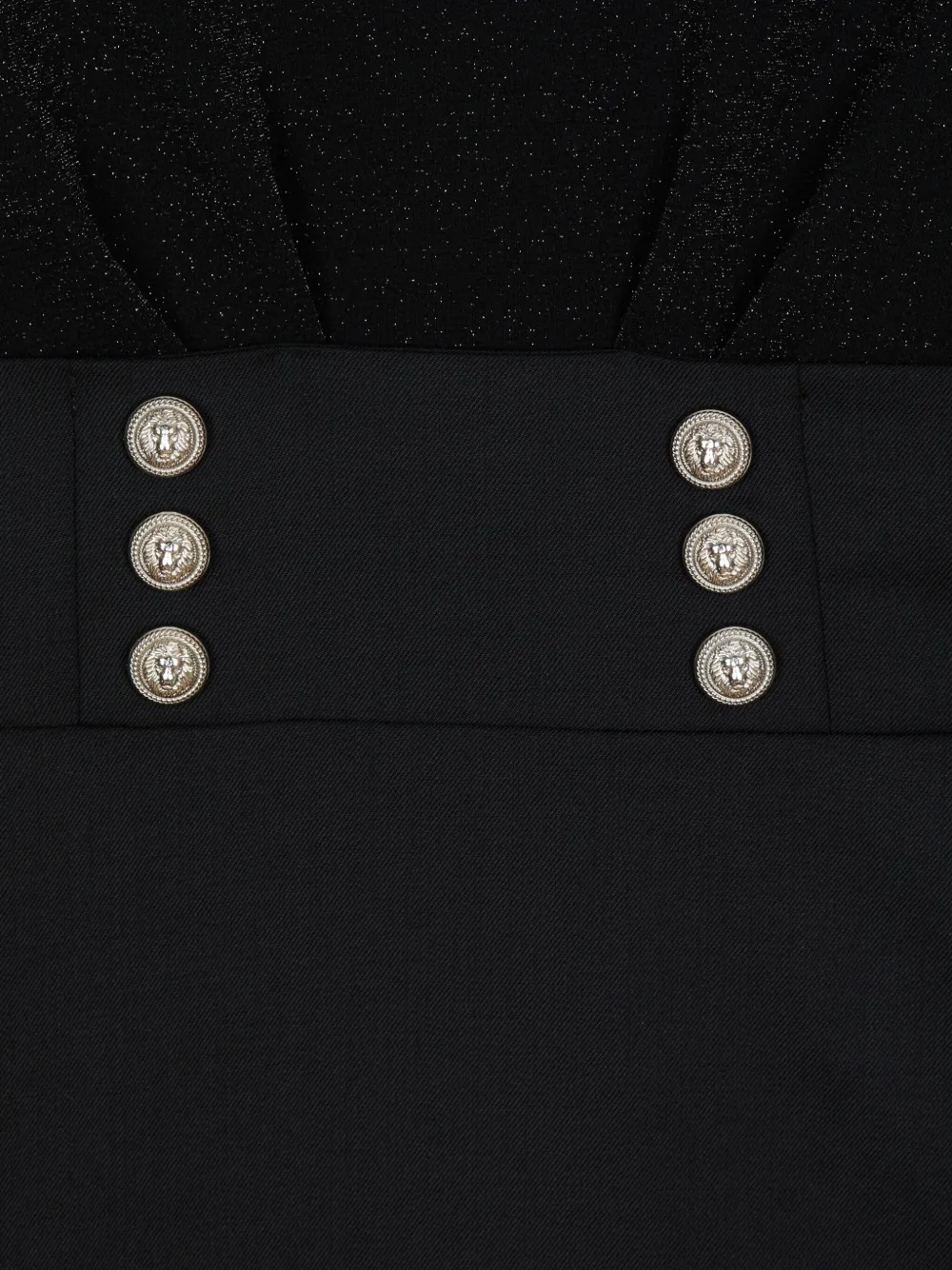 BALMAIN BUTTON-EMBELLISHED DRESS 