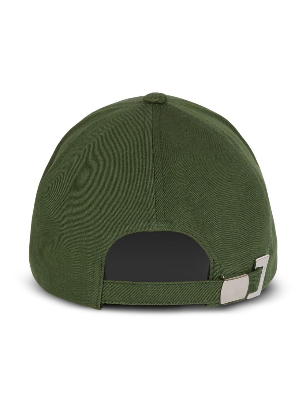 Shop Balmain Logo-embroidered Cotton Cap In Green