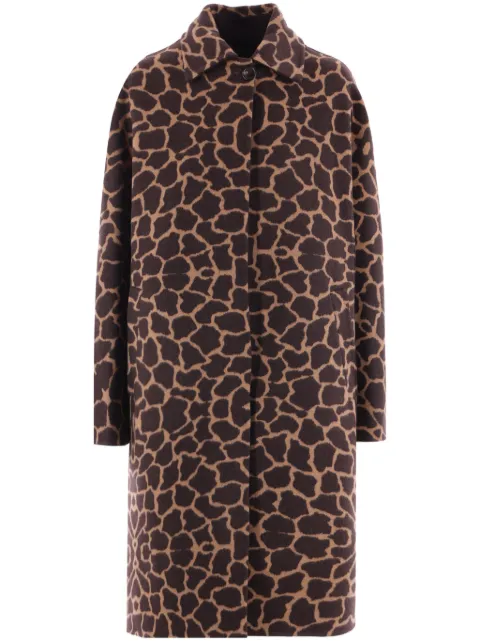 Max Mara animal-print wool coat