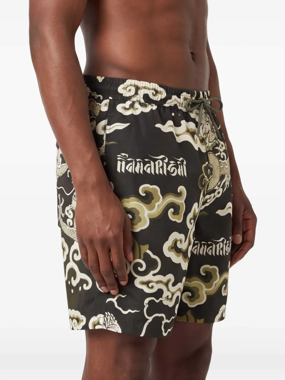 Maharishi Zwembroek met Cloud Dragon-print Groen