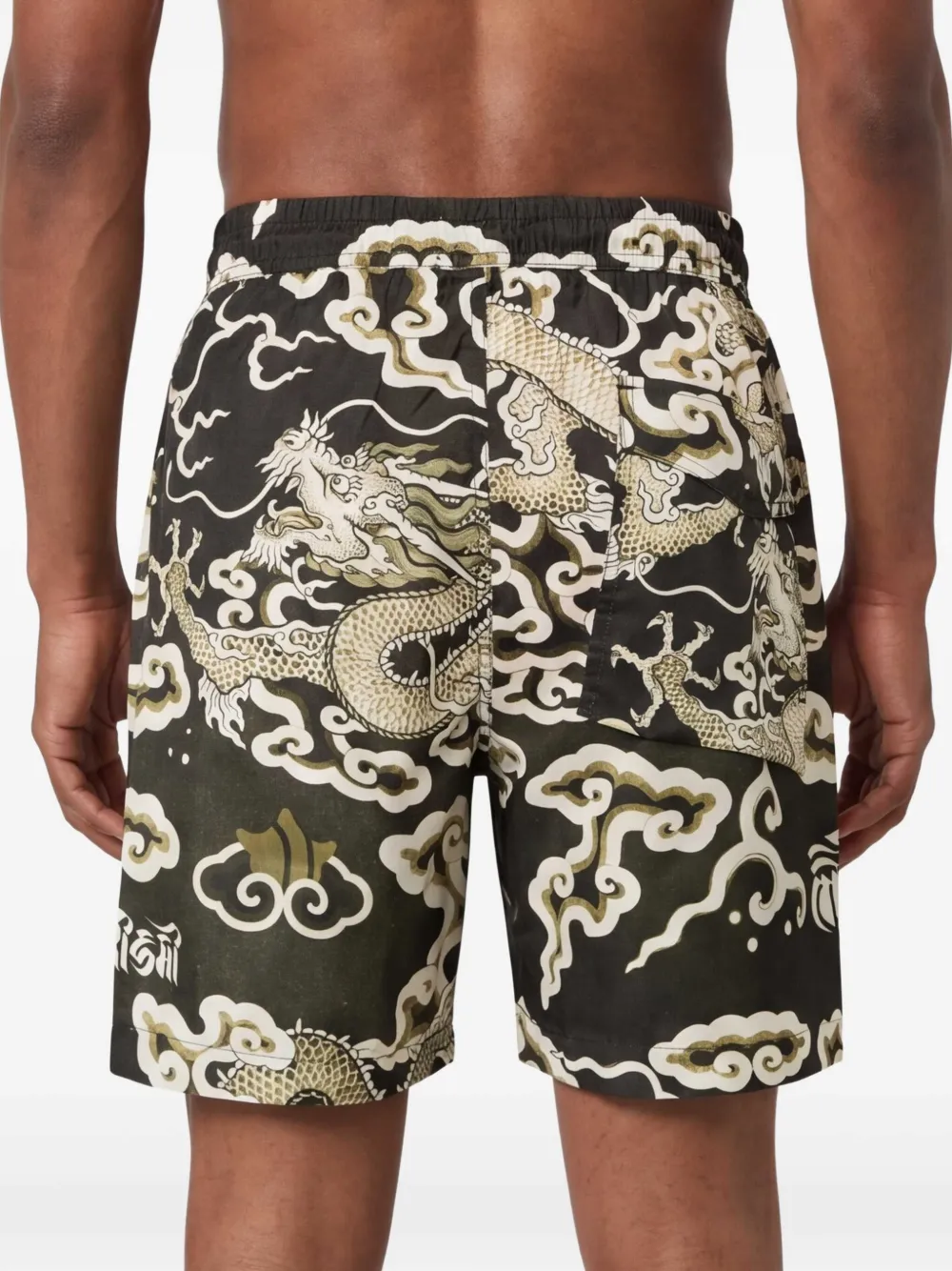 Maharishi Zwembroek met Cloud Dragon-print Groen