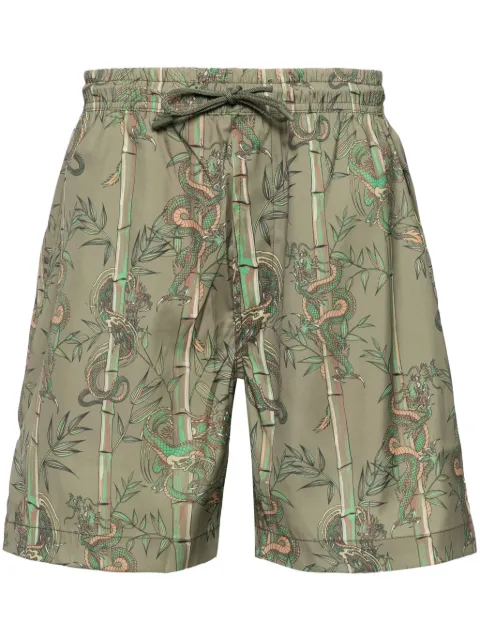 Maharishi shorts de playa Dragon Bamboo
