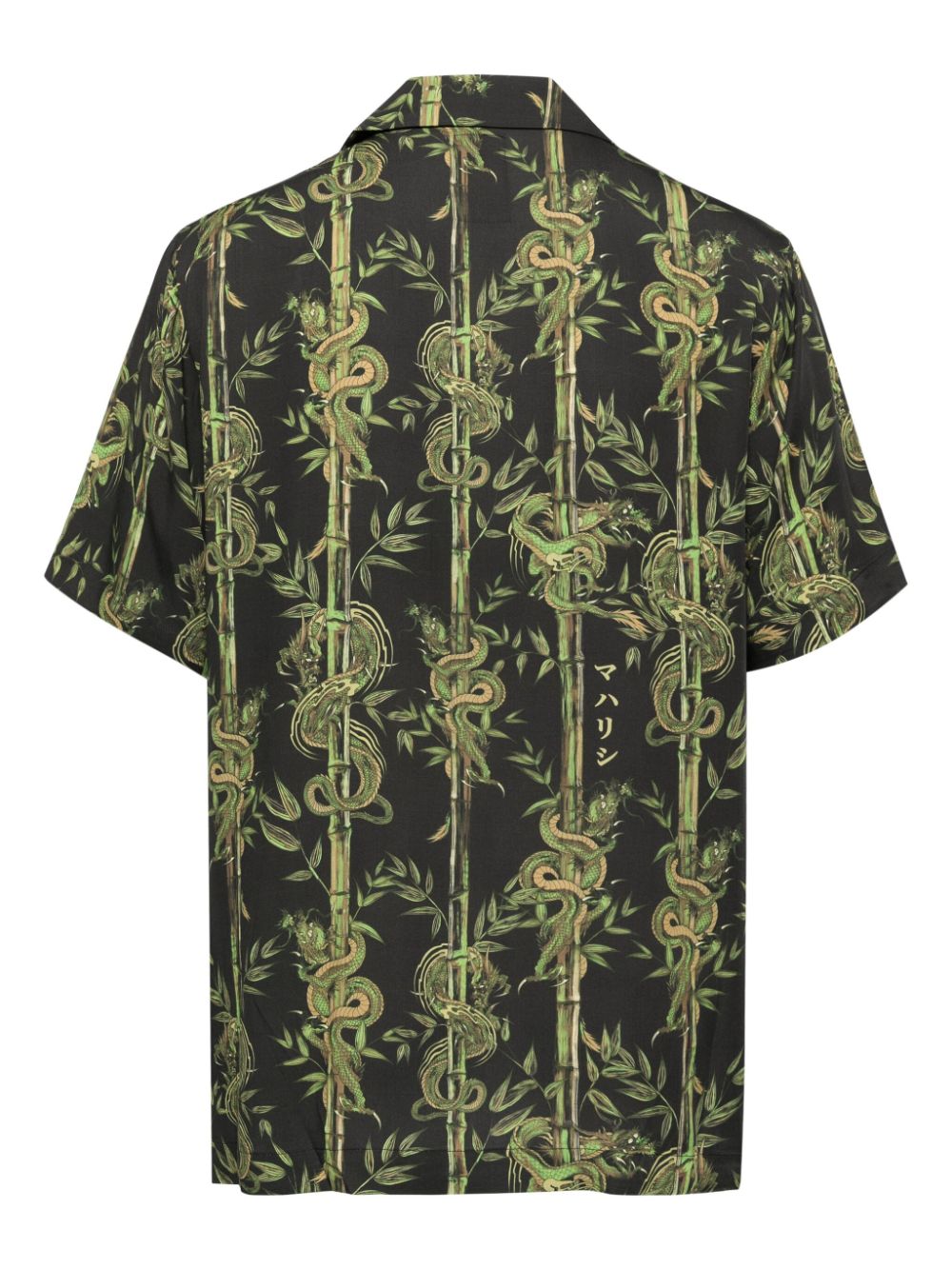 Shop Maharishi Dragon Bamboo Shirt In Black