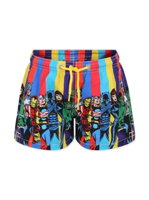 MC2 Saint Barth Kids x Avengers Badeshorts mit Streifen