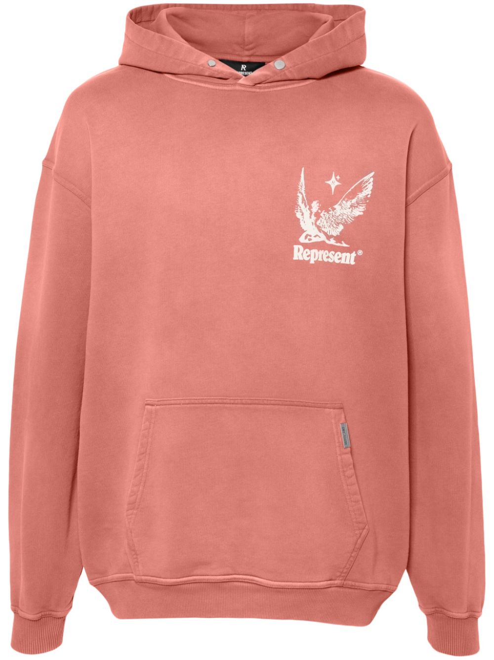 Represent Katoenen hoodie met print Rood