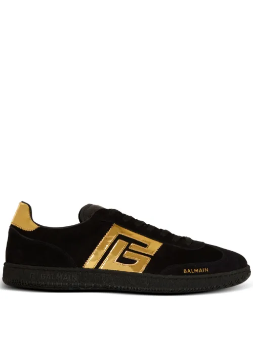 Balmain baskets Swan en daim - Noir - Balmain - Modalova
