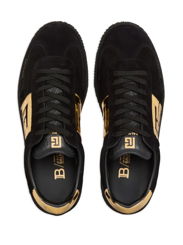 【関税＆送料込み】Balmain Swan Suede Sneakers Balmain Swan sneakers in calfskin and suede white - Women