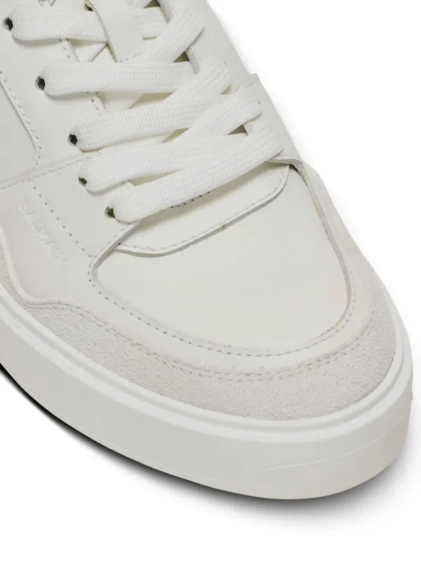 【関税&送料込み】BALMAIN Sneakers Balmain B-Court Flip Leather Sneakers | White | FARFETCH