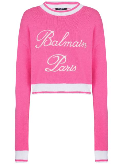 Balmain Balmain Signature logo-embroidered jumper Women