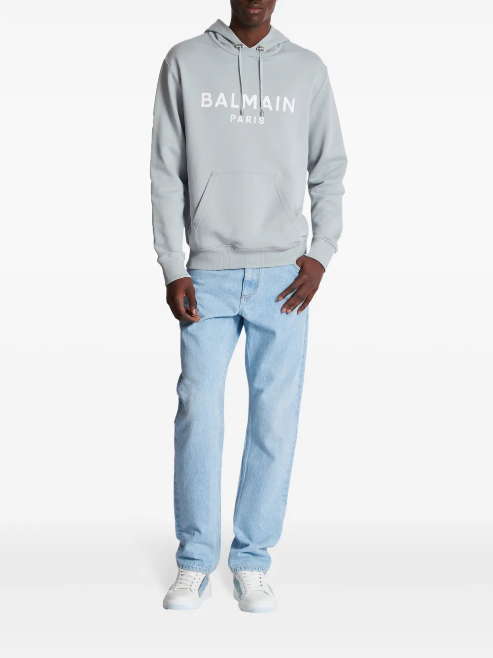 Balmain هودي قطن بطبعة شعار الماركة | هوديز | Image 2