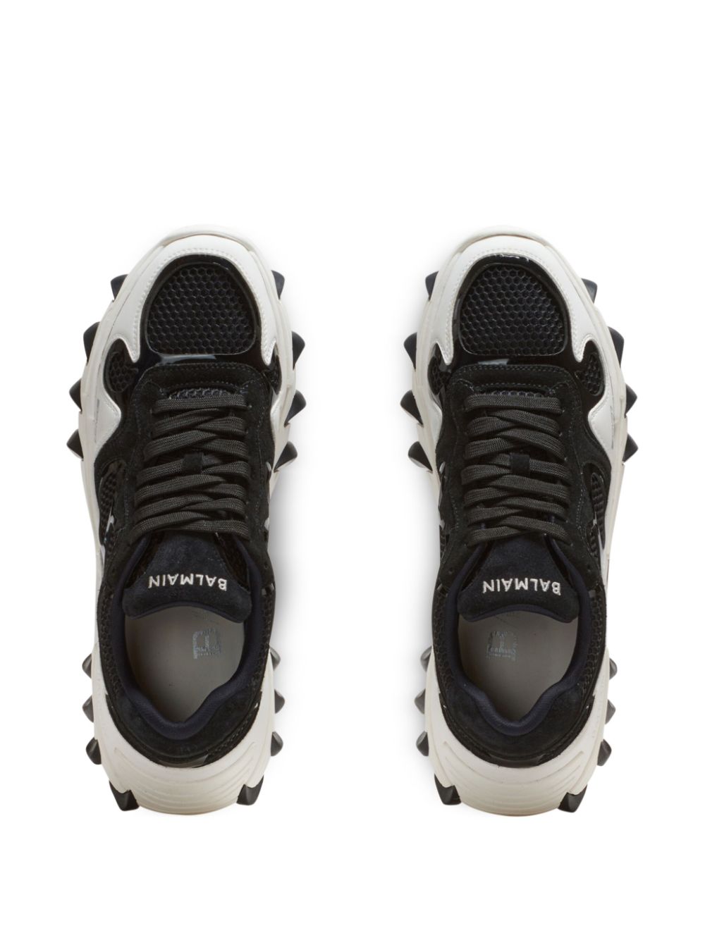 Balmain B-East sneakers met chunky zool Zwart