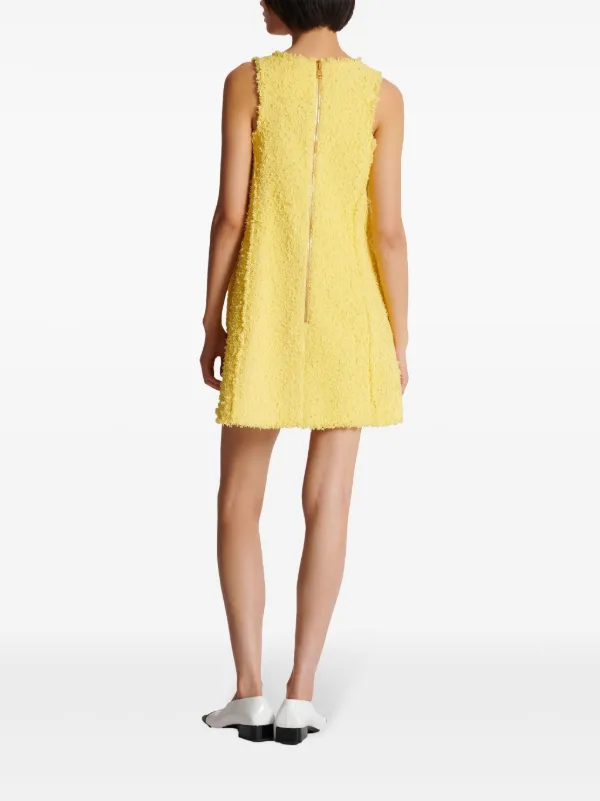 ワンピースその他 Balmain Tweed mini dress with buttons Short tweed dress with straps - Women | BALMAIN