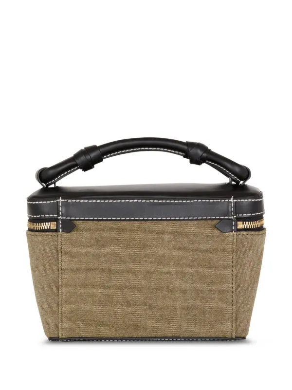 Balmain B-Army Panelled Makeup Bag | Green | FARFETCH
