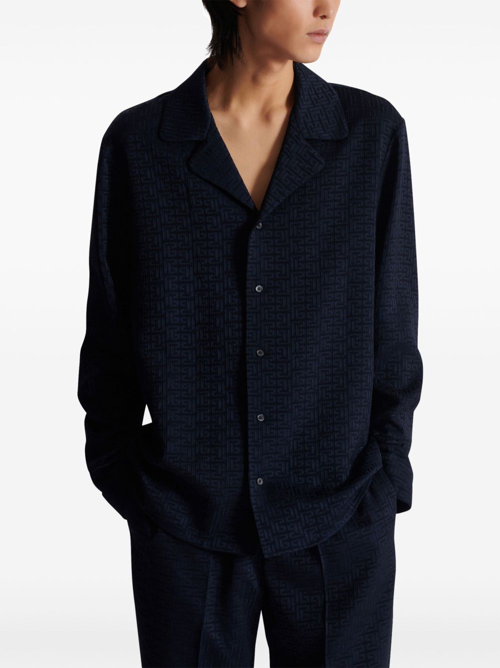 Balmain PB Labyrinth-jacquard pyjama shirt Men