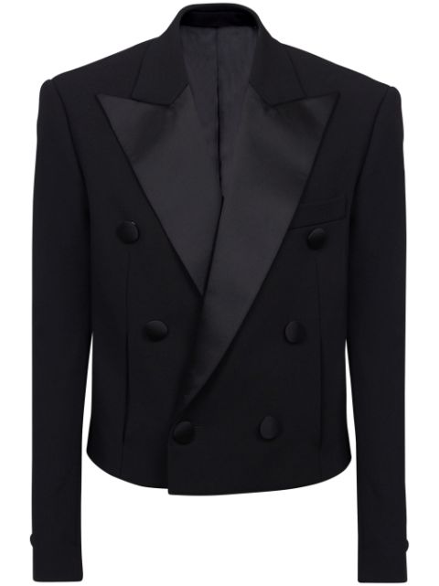 Balmain blazer med satinslag