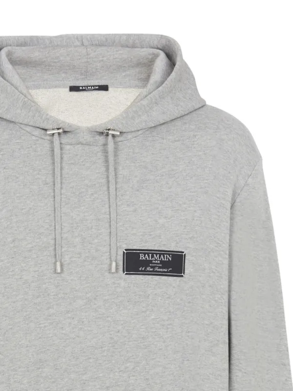 Balmain grey hoodie on sale