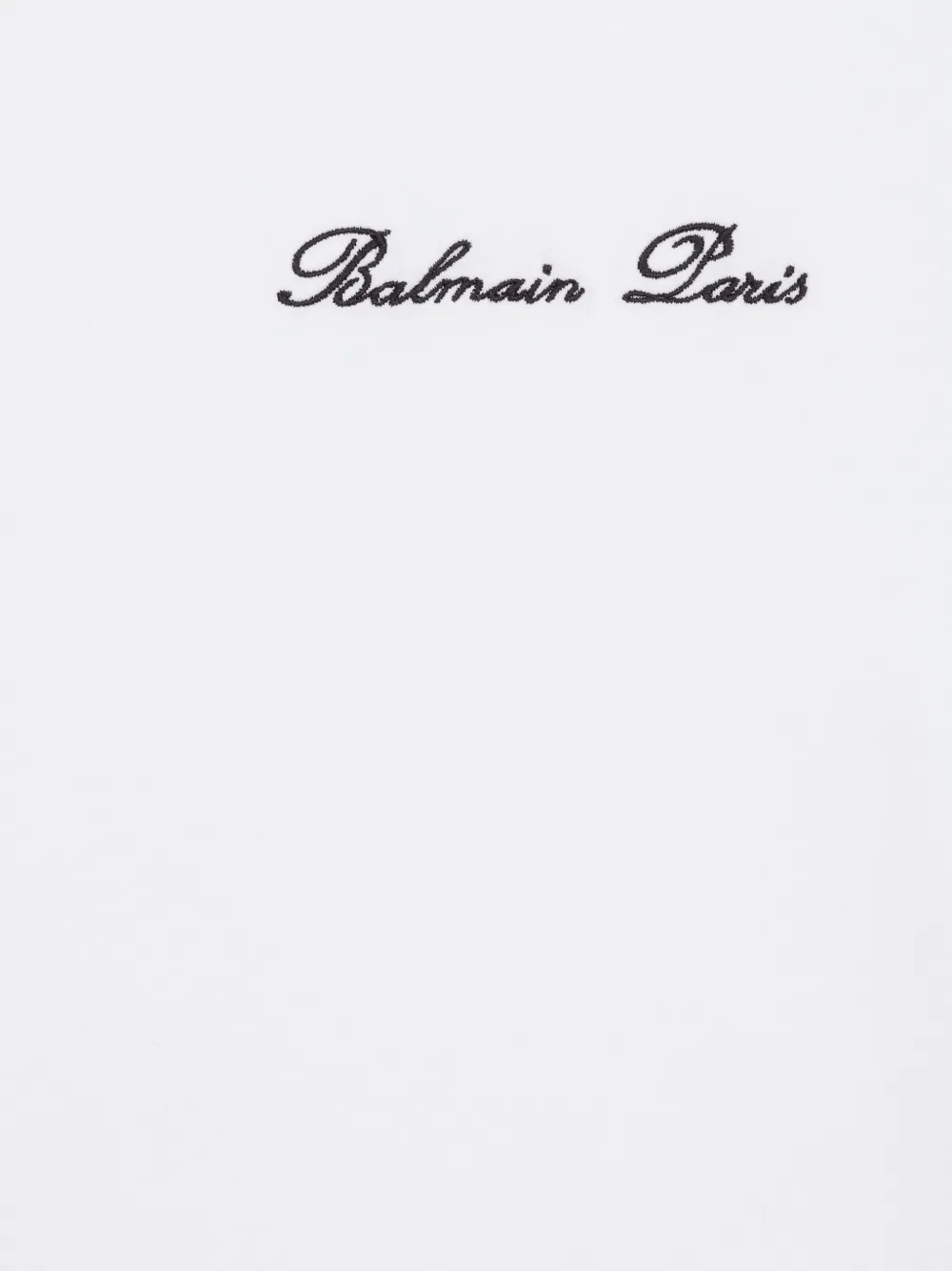 BALMAIN LOGO-EMBROIDERED COTTON T-SHIRT