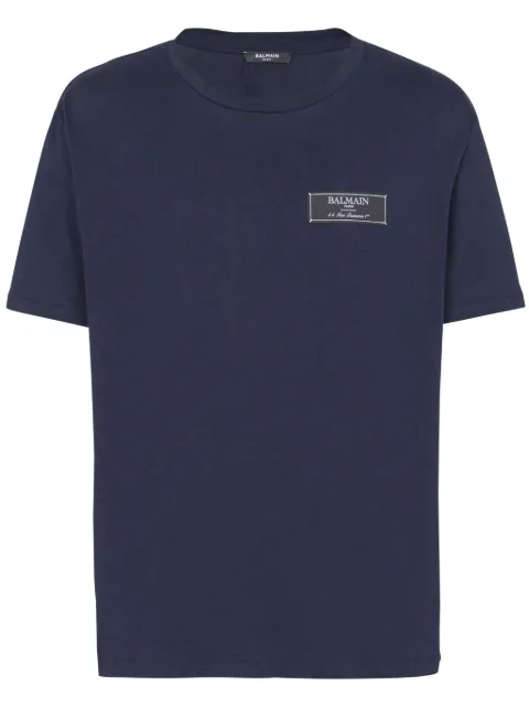 Balmain logo-tag cotton T-shirt