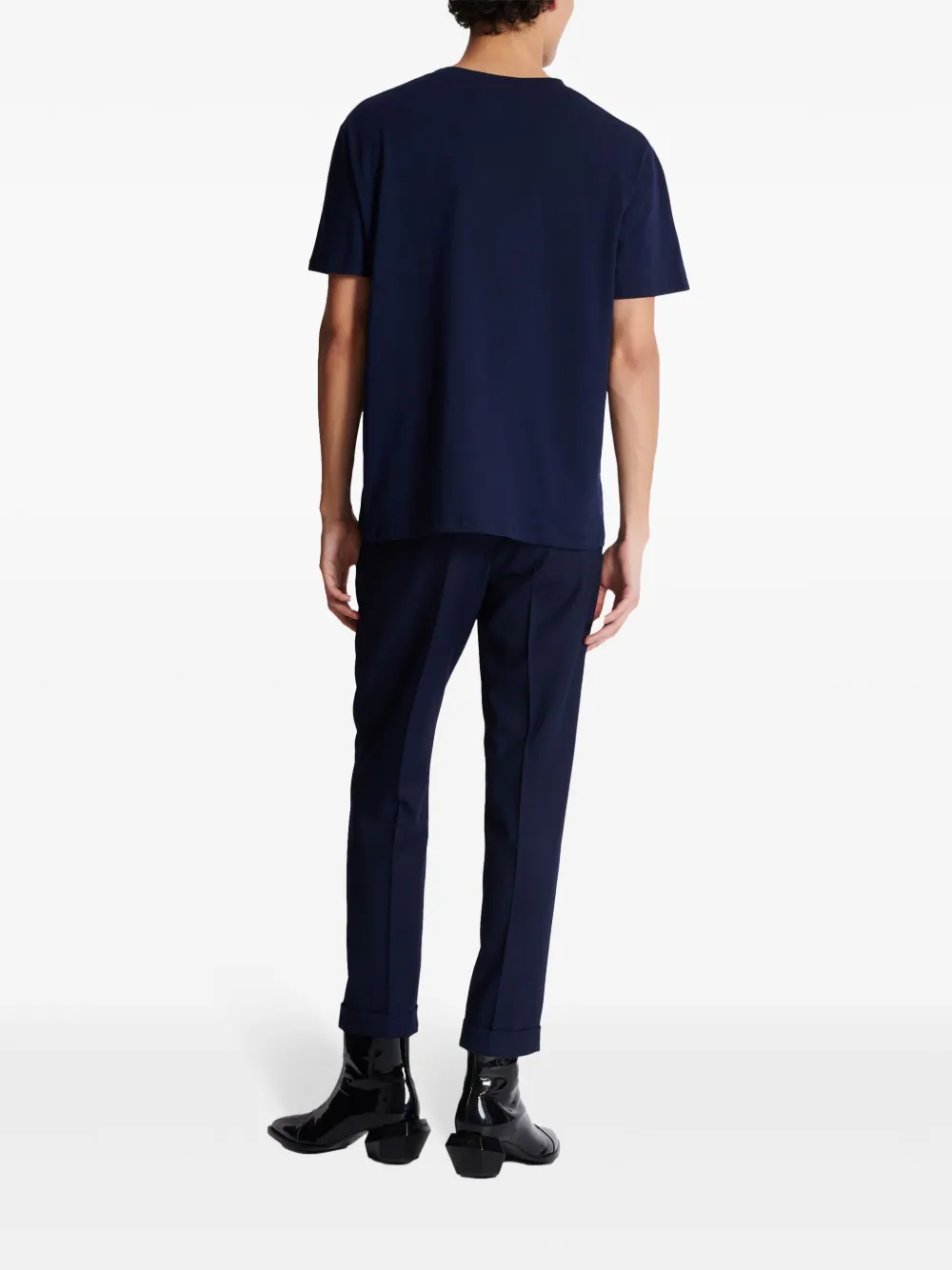 Balmain T-shirt met logo Blauw