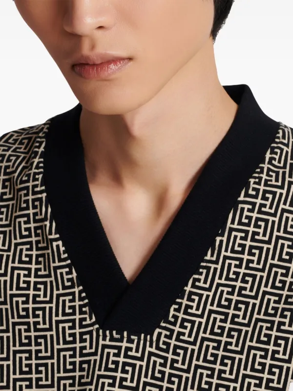 【関税込み】Balmain ブラック モノグラム スウェットシャツ Balmain ミニモノグラム スウェットシャツ | ブラック | FARFETCH JP