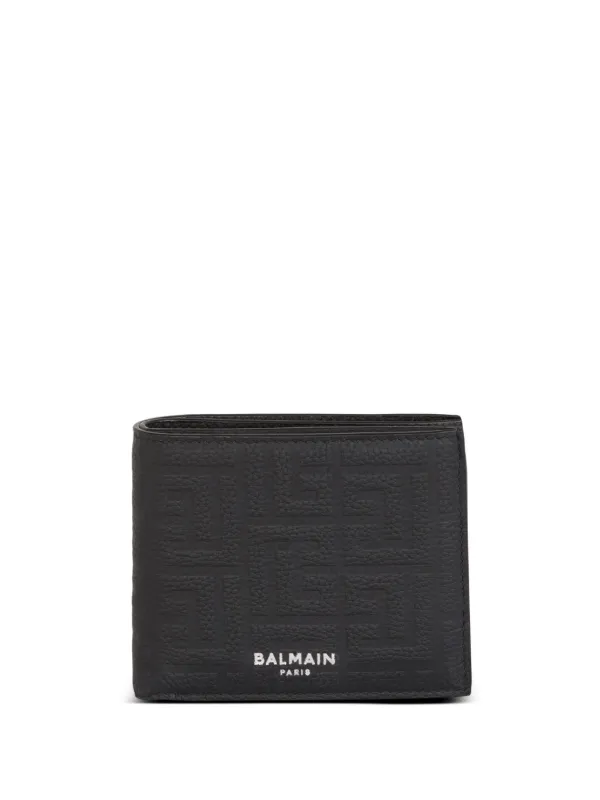 Balmain monogram-embossed bi-fold Wallet | Black | FARFETCH