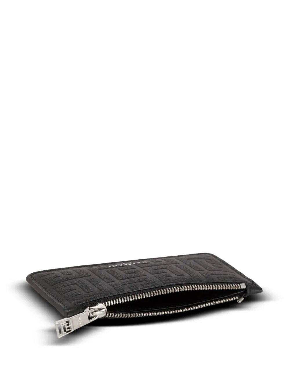 Affordable Balmain monogram-embossed leather cardholder Men